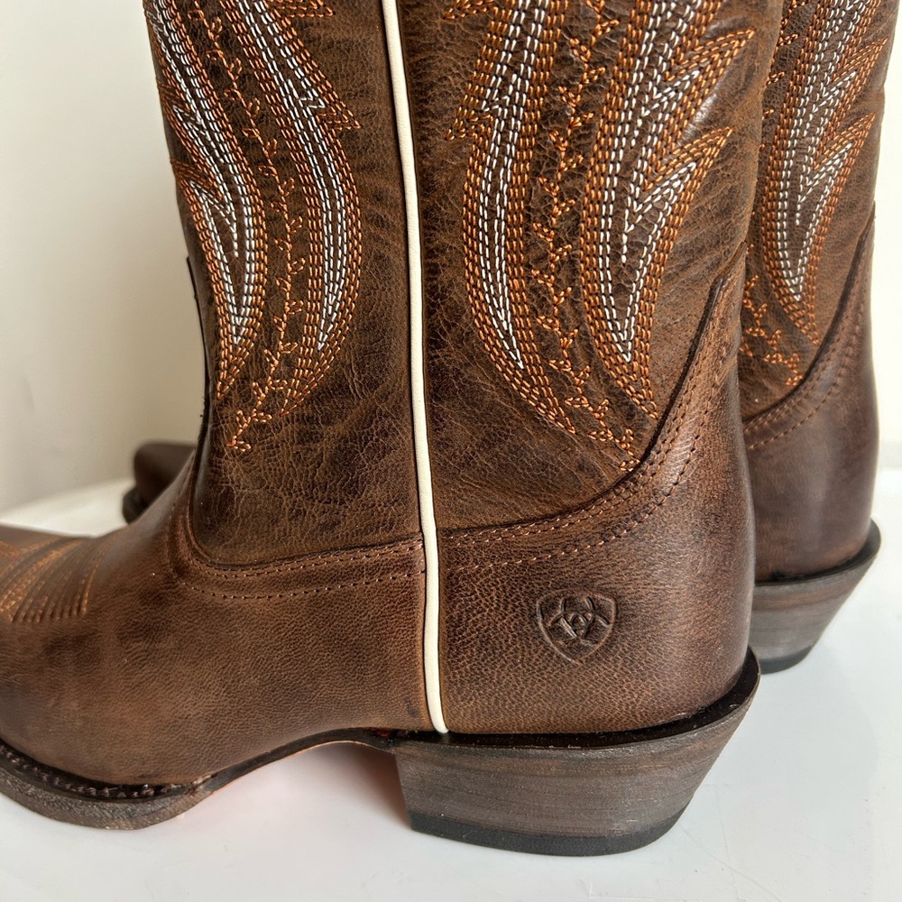 Ariat Brown Leather Western Cowgirl Boots XToe 11” Shaft Style:Tailgate - Picture 6 of 12